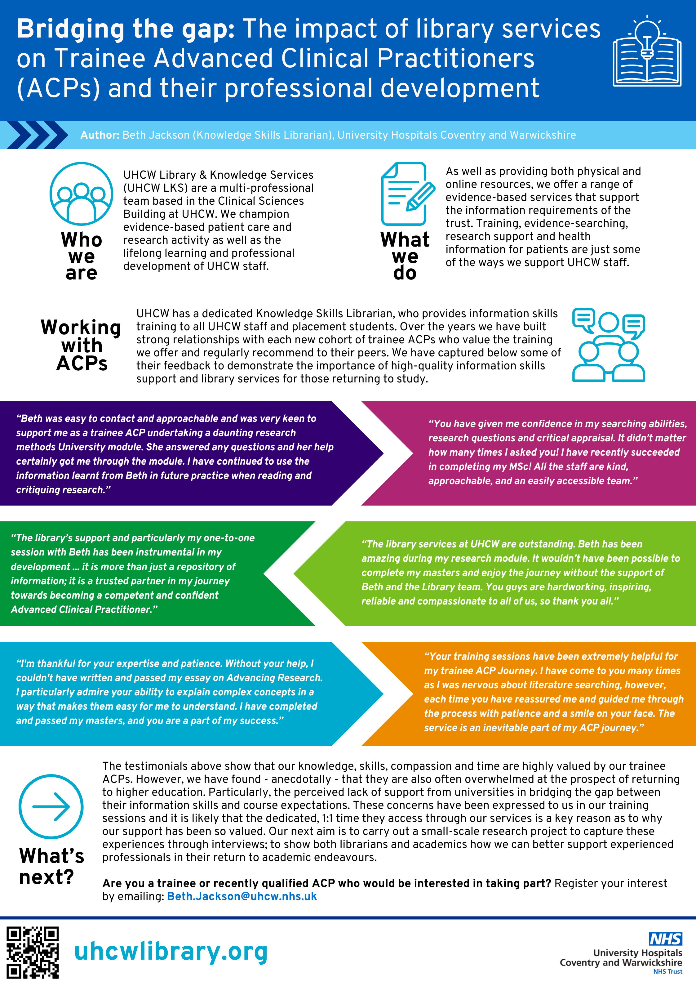 An academic poster which is heavily text-based, featuring a dynamic colourful chevron pattern in the centre.