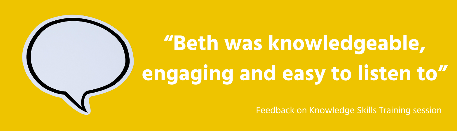 “Beth was knowledgeable, engaging and easy to listen to.